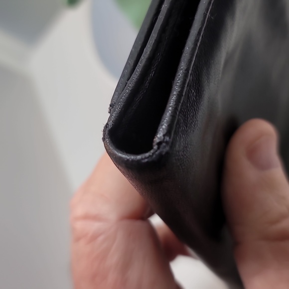 AUTHENTIC MIU MIU TRI-FOLD BLACK LEATHER LONG WALLET GOOD USED CONDITION - Picture 9 of 16